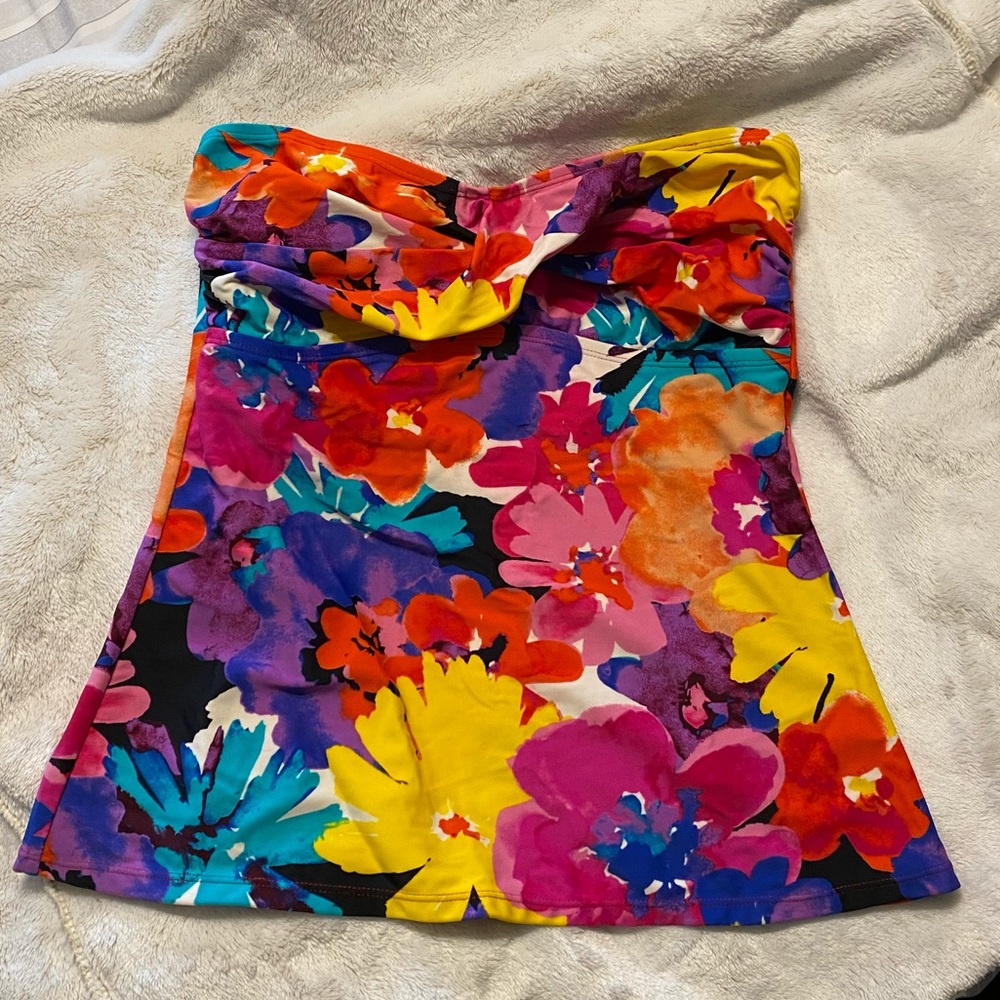 Floral Strapless Tankini
